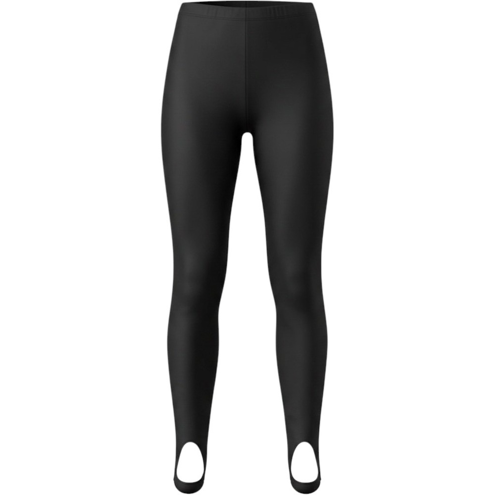 Stirrup Leggings CornerStone 1980s High Waist Black Cotton Blend Retro Pants